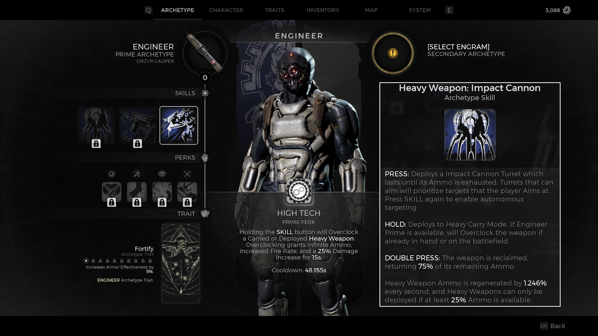 Engineer Archetype Impact Cannon Skill