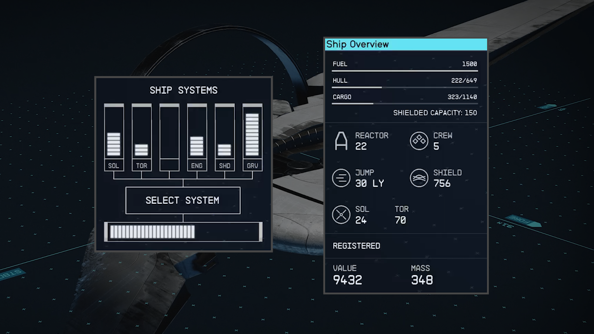 Starborn ship stats